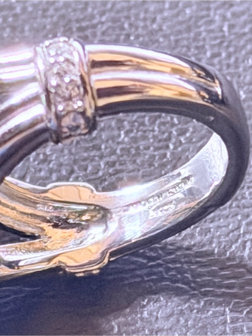 Judith Ripka Turquoise Doublet and CZ, Sterling Silver Cocktail Ring, Size 6 - Picture 7 of 10